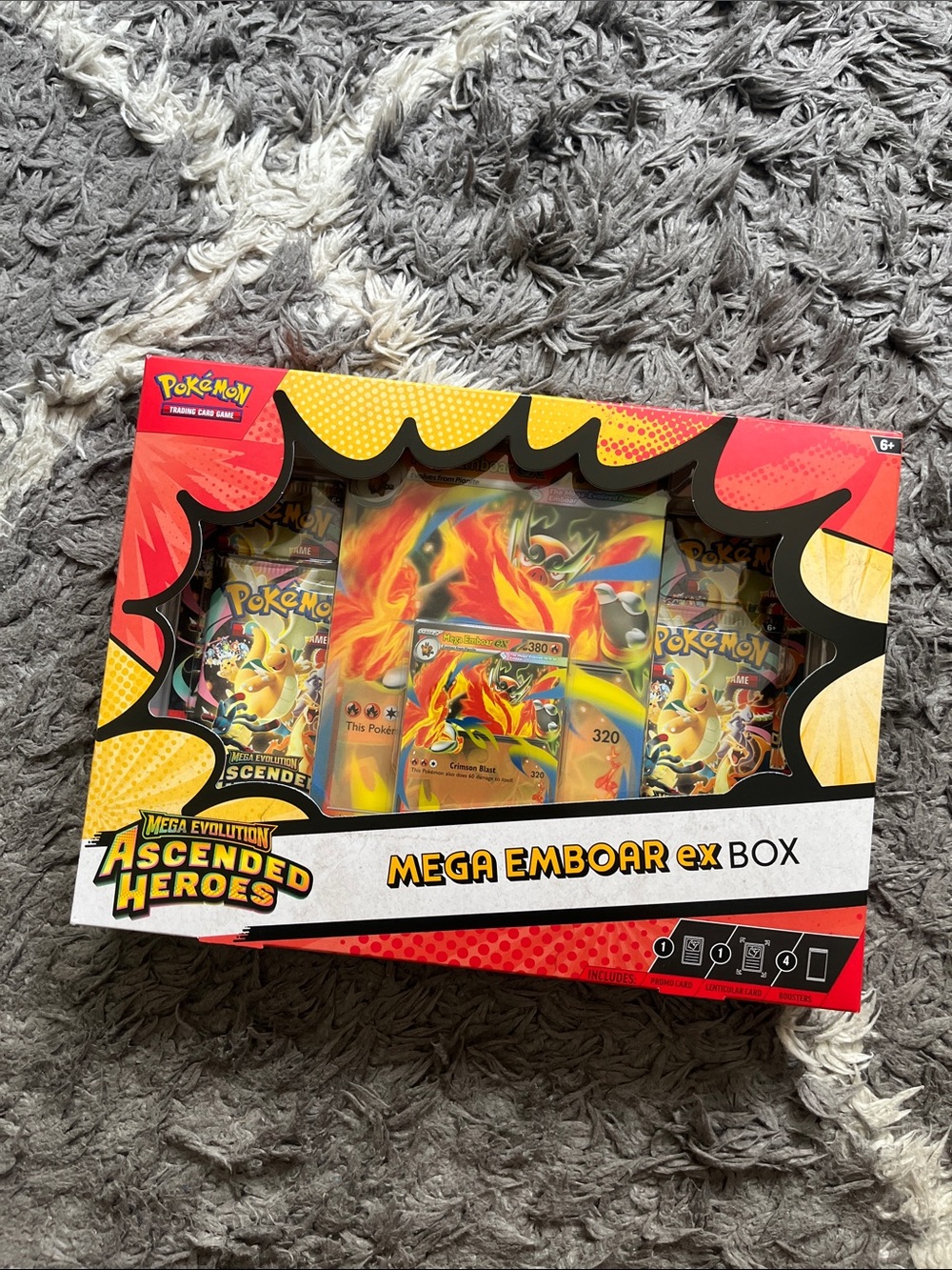 Pokemon box. Mega Evolution. Ascended Heroes. Mega Emboar ex Box. New.